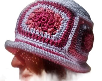 Crochet Pattern Bucket Hat, Granny Square Bucket Hat Pattern, Bucket Hat Crochet Pattern, Crochet Pattern Hat, PDF Crochet Pattern