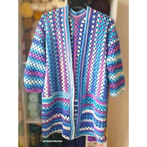 Granny Stitch Cardigan Pattern, Crochet Cardigan Pattern, Crochet Boho Cardigan, Granny Stitch Pattern, Easy Crochet Pattern
