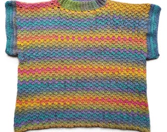 Crochet Sweater Vest Pattern, Retro Crochet Pattern, Easy Crochet Sweater Vest, Crochet Vest Pattern