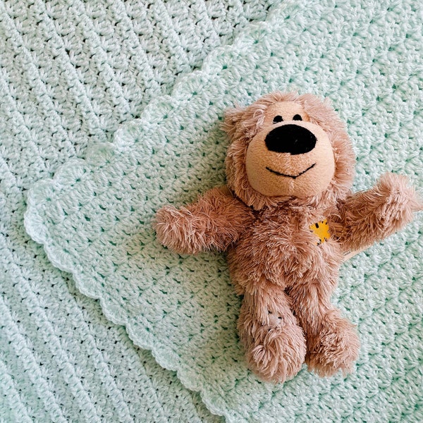 Baby Afghan Crochet Pattern, Easy Baby Blanket Crochet Pattern, Beginner Crochet Blanket Pattern, Baby Blanket Pattern Crochet