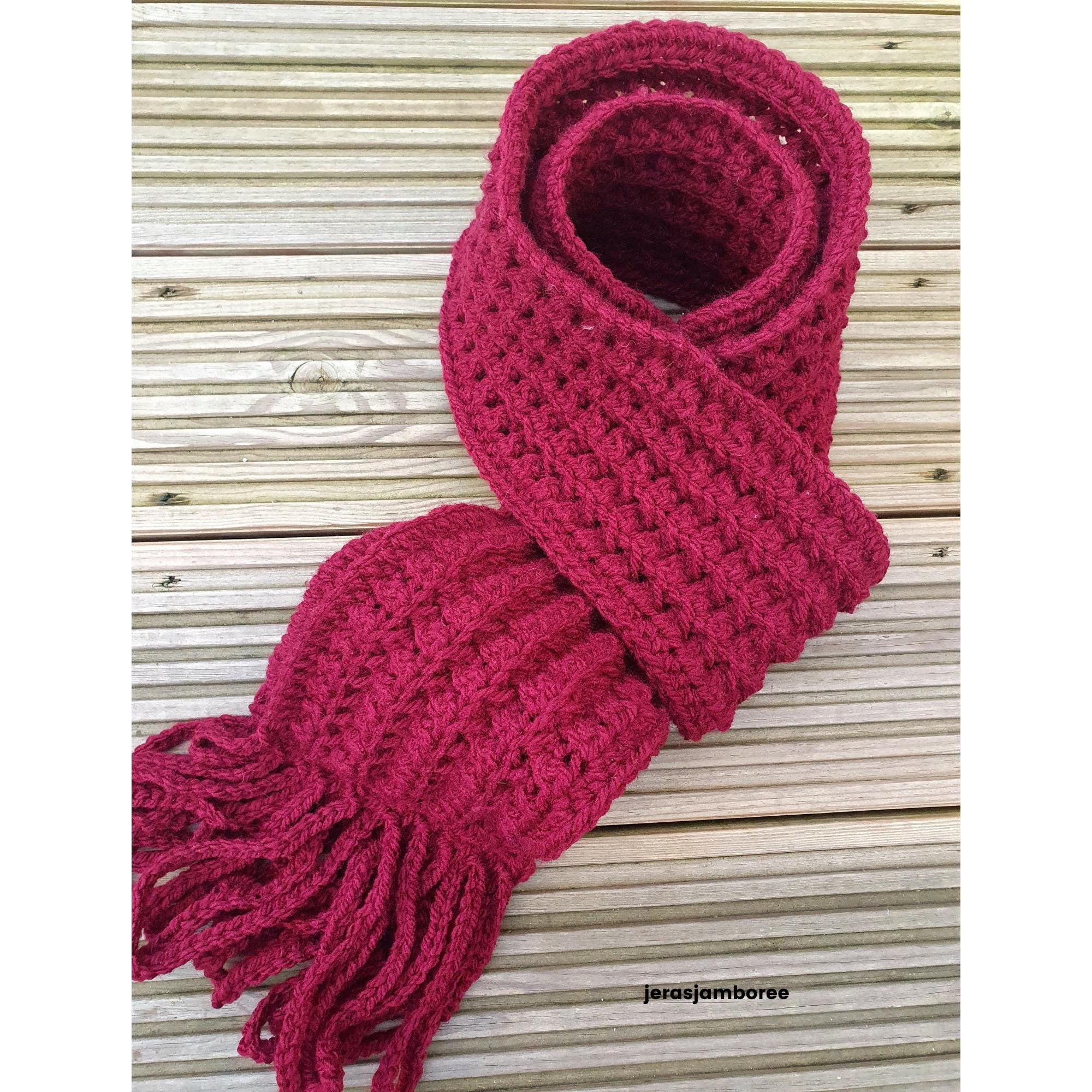 Chunky Crochet Scarf Pattern, Crochet Scarf Pattern, Chunky Crochet Scarf, Scarf for Men, Scarf for Women,  Scarf for Child