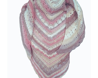 Crochet Triangle Shawl Pattern, Easy Triangle Scarf, Any Yarn Weight, Adjustable Size