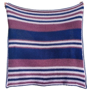 Stripe Crochet Blanket Pattern, Easy Crochet Blanket Pattern, Crochet Pattern Afghan, Colourful Crochet Blanket Pattern, Alpine Stitch image 4