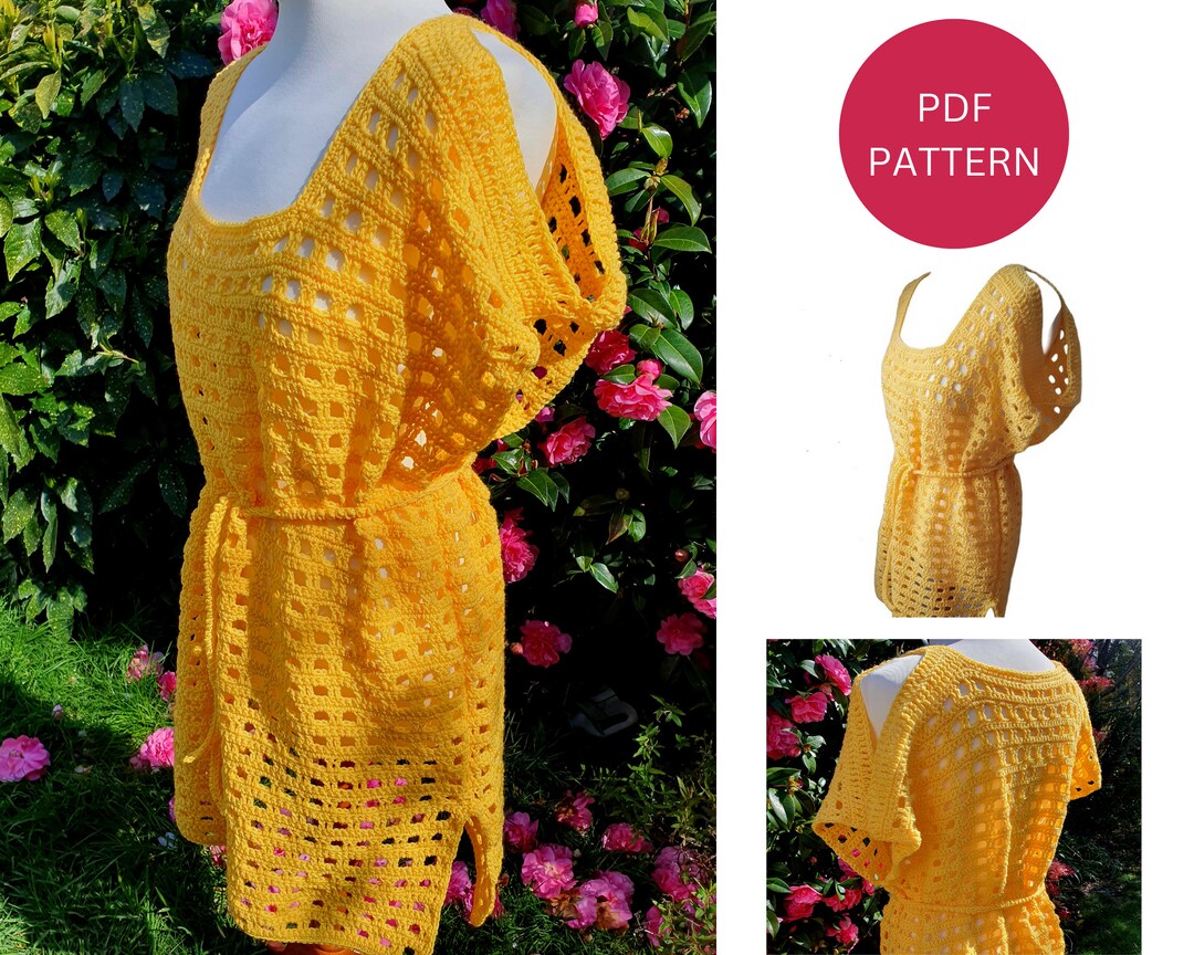 Crochet Beach Cover up Pattern Crochet Beach Dress Crochet - Etsy