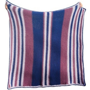 Stripe Crochet Blanket Pattern, Easy Crochet Blanket Pattern, Crochet Pattern Afghan, Colourful Crochet Blanket Pattern, Alpine Stitch image 7