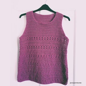 Summer Crochet Top Pattern, Sleeveless Crochet Top, Crochet Lace Top, Crochet Vest, Easy Crochet Top, Crochet Summer Vest Pattern