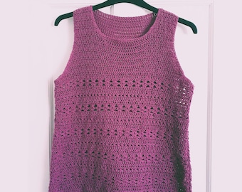 Summer Crochet Top Pattern, Sleeveless Crochet Top, Crochet Lace Top, Crochet Vest, Easy Crochet Top, Crochet Summer Vest Pattern
