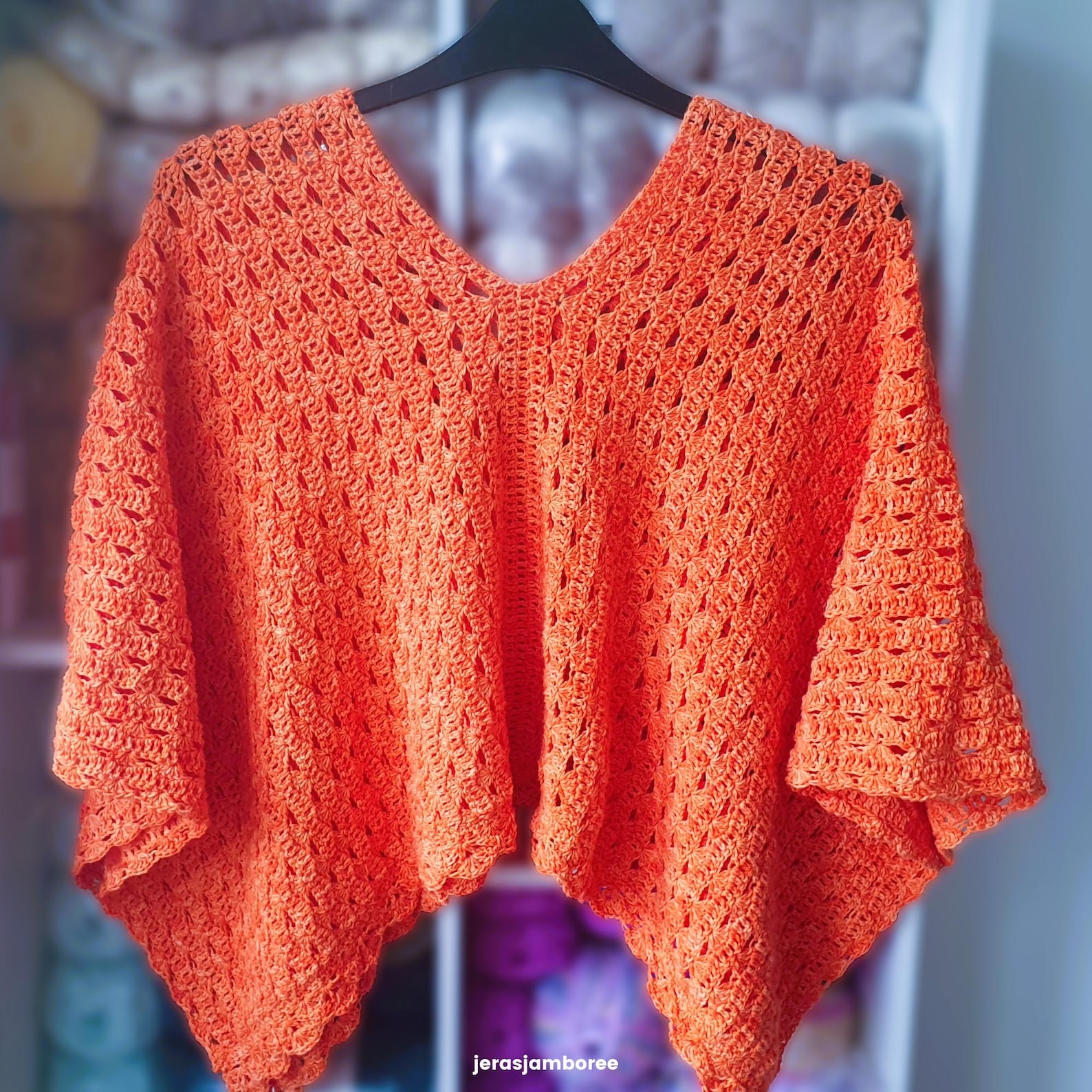 Crochet Poncho Pattern, Crochet Rectangle Poncho, Easy Crochet Poncho ...