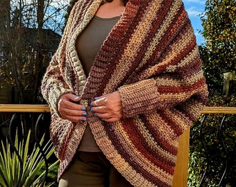Crochet Cocoon Shrug Pattern, Chunky Crochet Cardigan Pattern, Crochet Shrug Pattern, Crochet Cocoon Cardigan, Crochet Long Cardigan Pattern