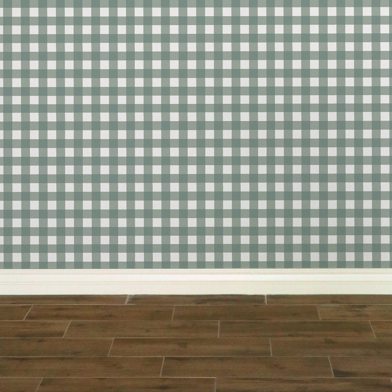 Gingham Peel and Stick Wallpaper Etsy