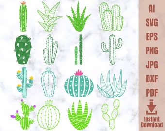Cactus Craze Mini SVG, Cactus svg Bundle, Cactus Silhouette svg, Cactus Clipart svg, Cactus png Sublimering | Digital fil kommersiell användning