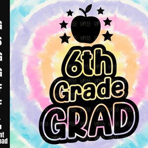 6th Grade Grad SVG Sixth Grade Graduation Last Day of 6th Grade Peace Out Sixth Grade | Digital File Commercial Use