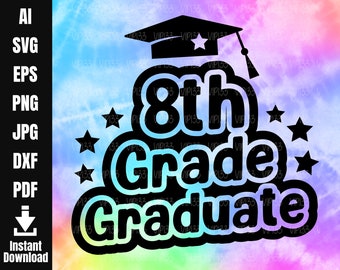 Bye Bye 8th Grade Hello High School Banner – Abschlussdekoration Für Die 8. Klasse