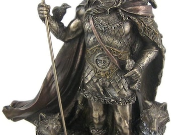 The Norse God - Odin Cold Cast Bronze Sculpture Figurine One Size