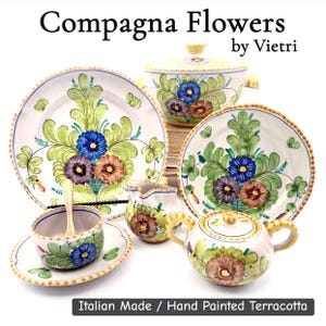 1960s Vietri Italy Campagna Solimene Covered Vegetable Dish – Floral Handcrafted Earthenware