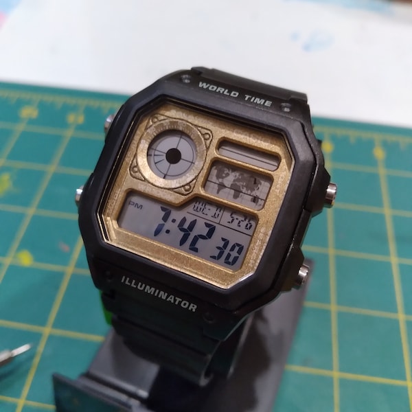 Casio AE1200 mod temps du monde