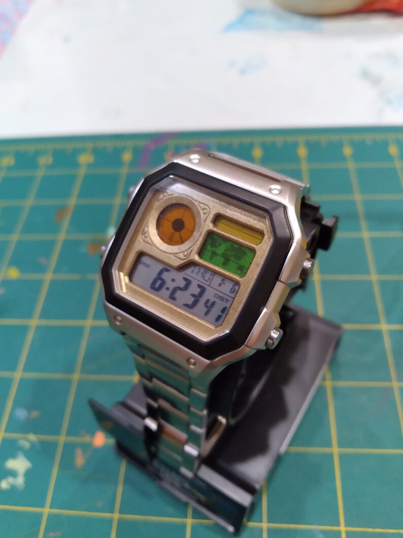 Casio World Time Watch With FOUR Colour Screen Mod and Gold Etsy
