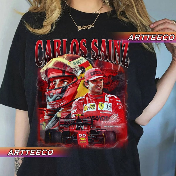 Vintage Carlos Sainz Shirt, Carlos Sainz Jr 55 T-shirt, Carlos Sainz Jr Shirt, Formula One Racing T-Shirt, Carlos Sainz Sweatshirt