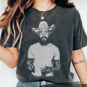 Post Malone Shirt, Cowboy Post Shirt, Country Shirt, Post Malone Merch, Posty Music Shirt, Posty Rapper, Posty Tee, Concert Shirt,Post Shirt