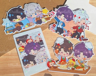 Love and Deepspace sticker waterproof holo Xavier, Rafayel, Sylus, Caleb, Zayne group fanart