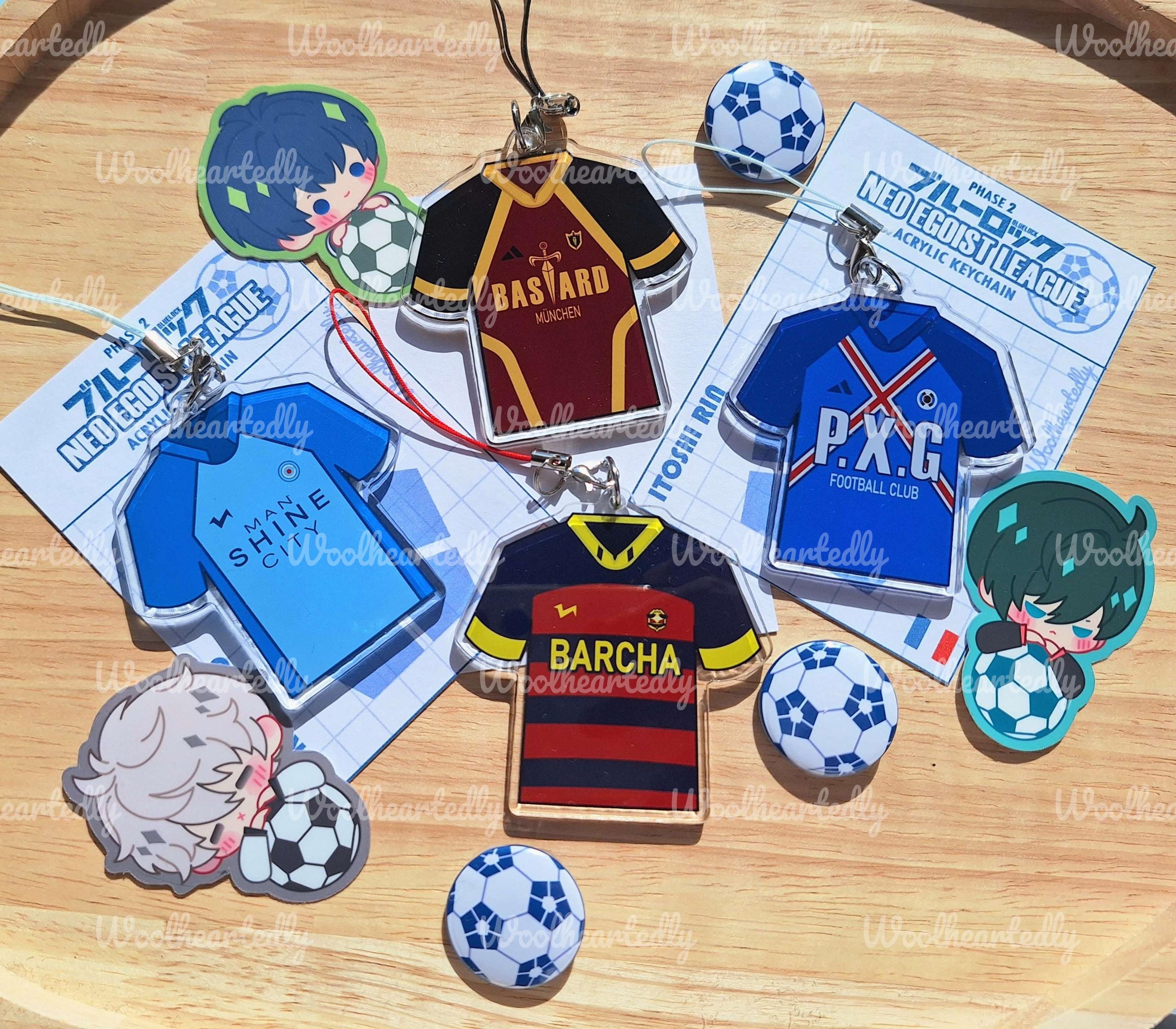 NEW BLLK Bluelock NEL Neo Egoist League Acrylic Jersey Keychains