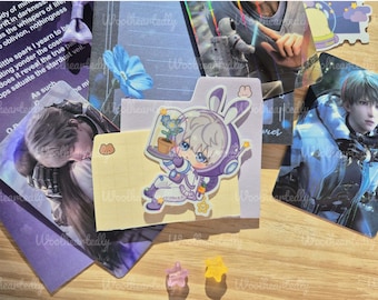 NEW Love and Deepspace waterproof holo sticker bunny astronaut Xavier
