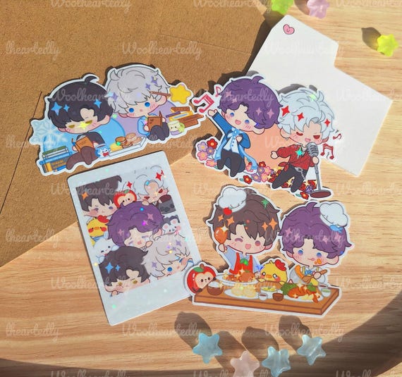 Love and Deepspace sticker waterproof holo Xavier, Rafayel, Sylus, Caleb, Zayne group fanart