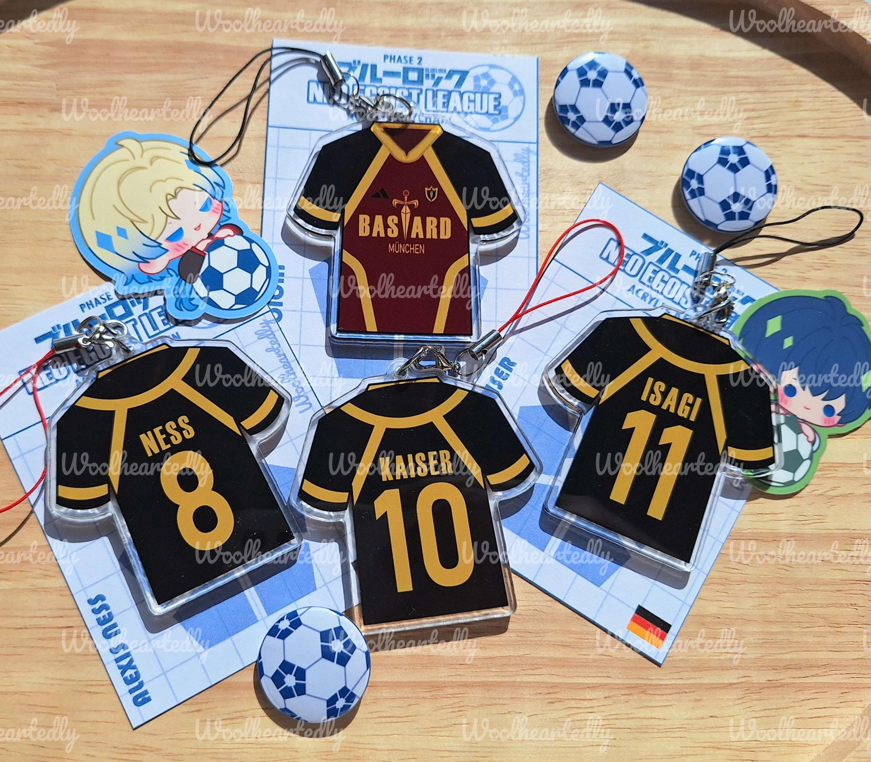 NEW BLLK Bluelock NEL Neo Egoist League Acrylic Jersey Keychains