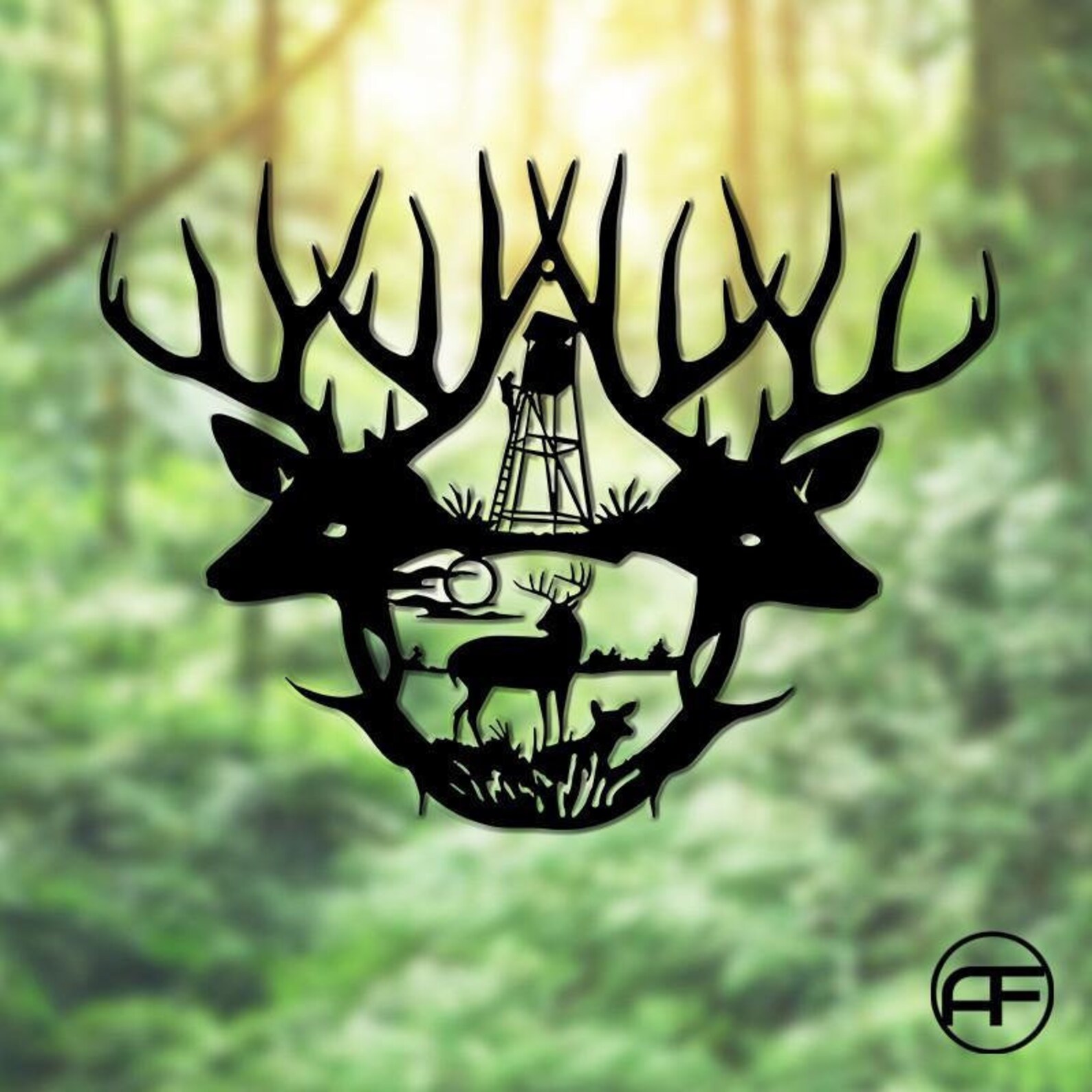 Afcultures Metal wall art Deer head hunting home decor Etsy