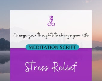 Guided Meditation Script for Women: Stress Relief & Inner Peace, Calm Your Mind, Find Tranquillity, Instant Download, beginner guide