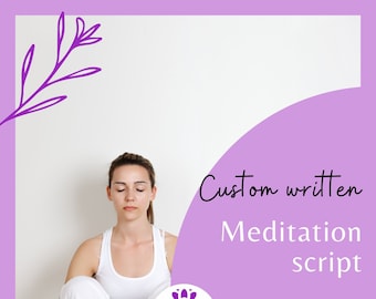 CUSTOM MEDITATION SCRIPT, Instant Download Guided Meditations, Easy To Follow 5 minute Meditation, Personalized pdf Selfcare Meditation