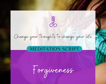 Sacred Space Forgiveness Meditation Script - Healing, Release, Compassion, Women's Empowerment - Digital Download