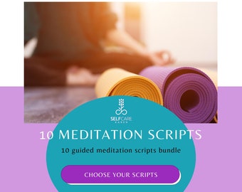 10 Guided Meditation Script Bundle, Guided Meditation Script Collection, Guided Meditations Bundle, Meditation Guide PDF, empowering women