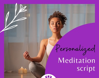 YOUR OWN MEDITATION script, personalised meditation, guided meditation, 5 minute by Selfcare Karen, mindfulness practice, digital download