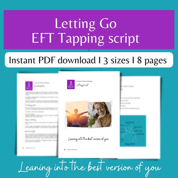 EFT tapping letting go script, EFT guide for detachment from limiting beliefs, alternative holistic therapy to release emotional blocks, pdf