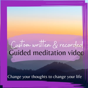 Specialskriven och inspelad guidad meditationsvideo, meditationsröst, personlig meditation med musik, presentidé, skräddarsydd mp4
