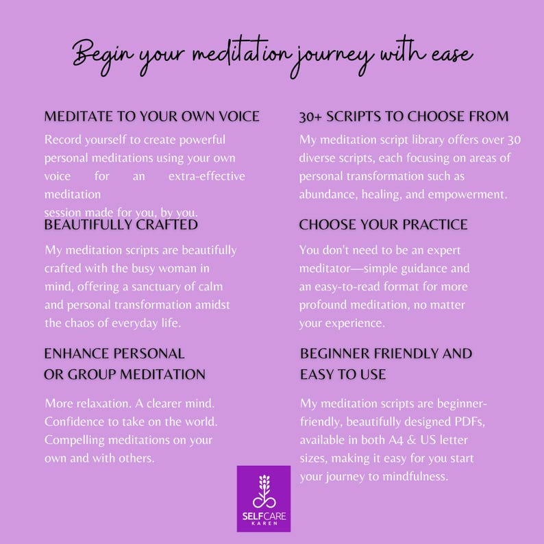 10 Guided Meditation Script Bundle, Guided Meditation Script Collection ...