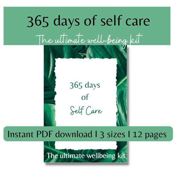 365 DAY JOURNAL PDF, Wellness Planner 2024, Life Purpose & Goal Setting Worksheet, Mental Health Planner, Self Growth Analysis Bundle Kit