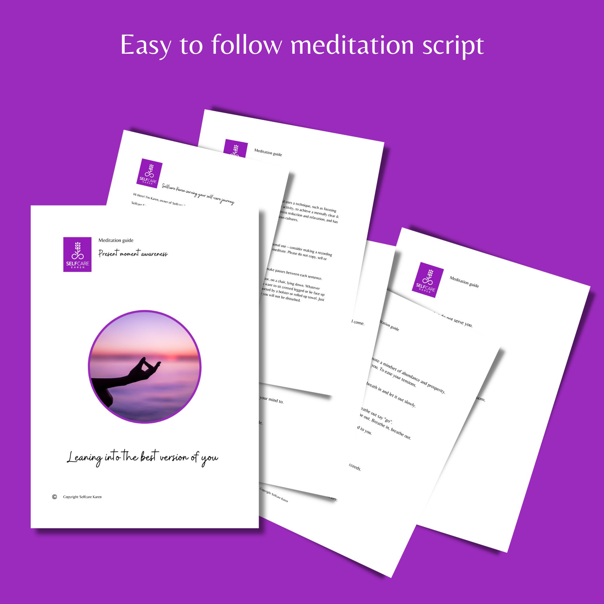 Present Moment Awareness Meditation Script - Mindfulness, Inner Peace ...