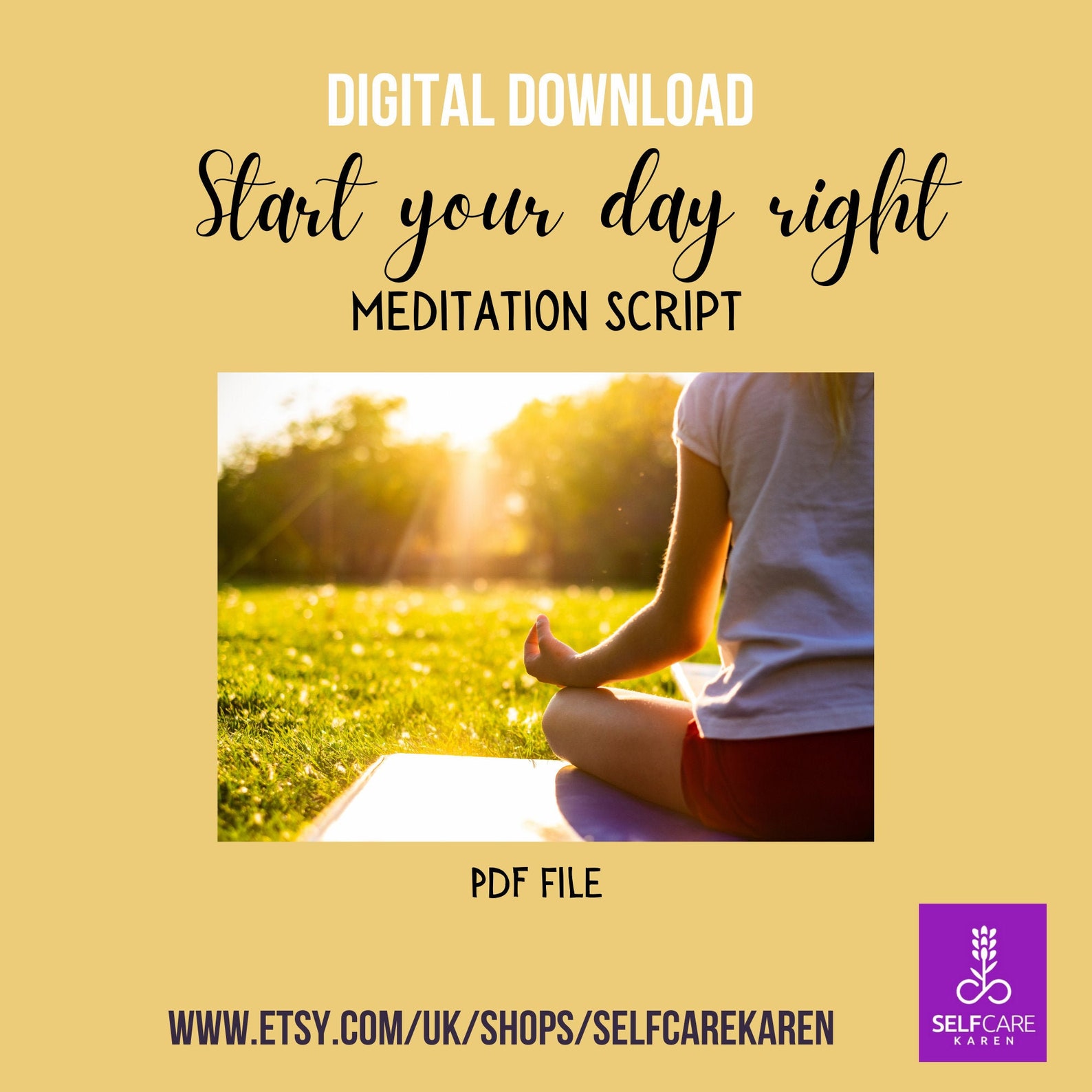 Morning meditation script start your day right positive | Etsy