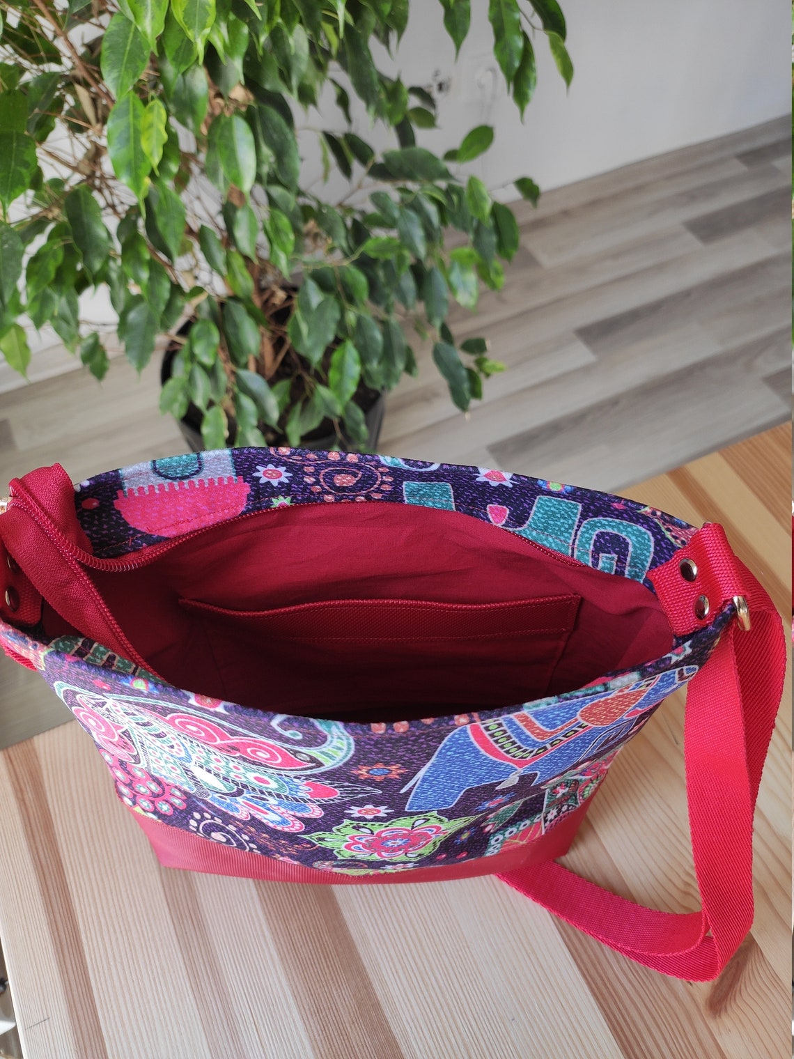 Shoulderbags Handbags Crossbody Bags Red Vegan Leather Etsy