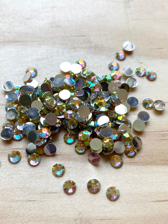 2500 Pc Light Topaz AB Rhinestones Jelly Rhinestones Resin Rhinestones  Flatback Rhinestones Non Hot Fix Rhinestones 