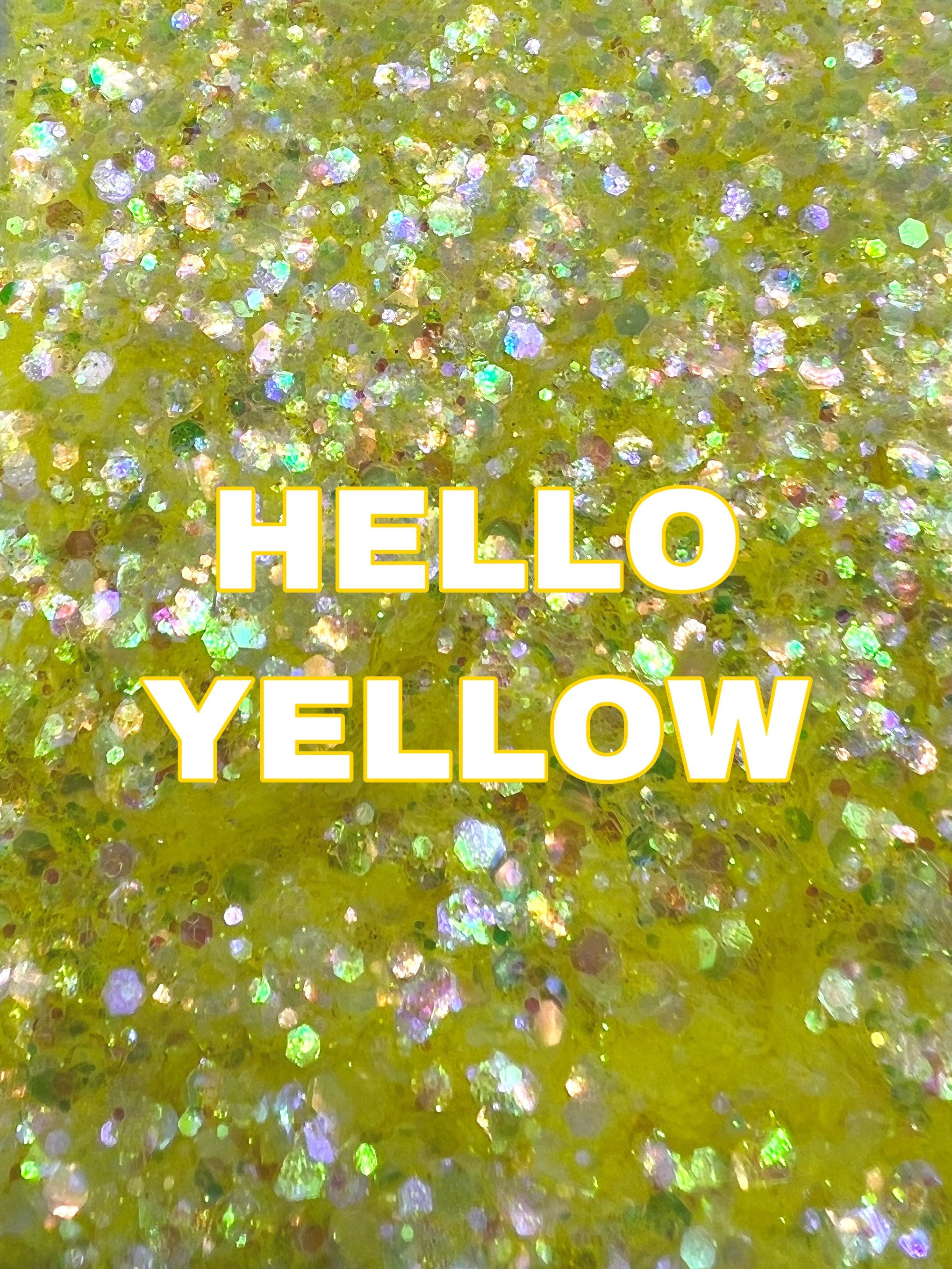 HELLO YELLOW Yellow Chunky Glitter Mix Opal Glitter Chunky Glitter Yellow  Glitter Tumbler Glitter Polyester Glitter 