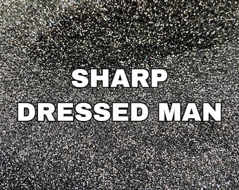 SHARP DRESSED MAN Ultra Fine Black Iridescent Glitter | Iridescent Glitter | Black Glitter | Polyester Glitter | Tumbler Glitter