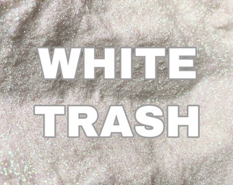 WHITE TRASH Ultra Fine White Opal Glitter | White Opal Glitter | Fine Glitter | Tack It Method | Polyester Glitter | Tumbler Glitter
