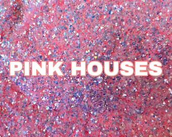 PINK HOUSES Fine Opal Glitter Mix | Fine Glitter Mix | Pink Opal Glitter | 2 oz Glitter | Polyester Glitter | Tumbler Glitter | Pink Glitter