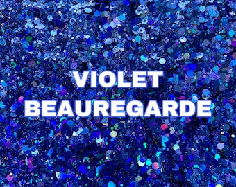 VIOLET BEAUREGARDE  Violet Blue Holographic Chunky Glitter Mix | Chunky Glitter Mix | Holographic Glitter | Polyester Glitter | Tumbler