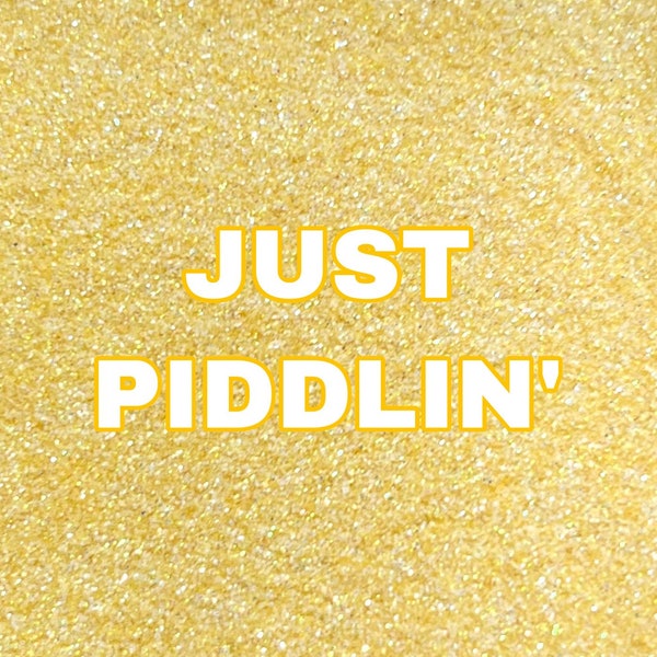 JUST PIDDLIN Ultra Fine Pale Yellow Glitter | Fine Glitter | Yellow Glitter | Tumbler Glitter | Polyester Glitter