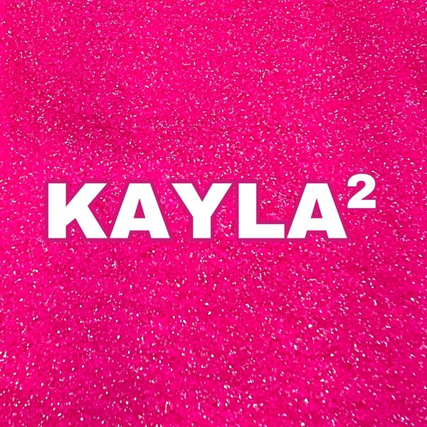 KAYLA SQUARED Hot Pink Neon Ultra Fine Glitter | Neon Pink Glitter |Fine Neon Glitter | Tumbler Glitter | Polyester Glitter| Tumbler Glitter