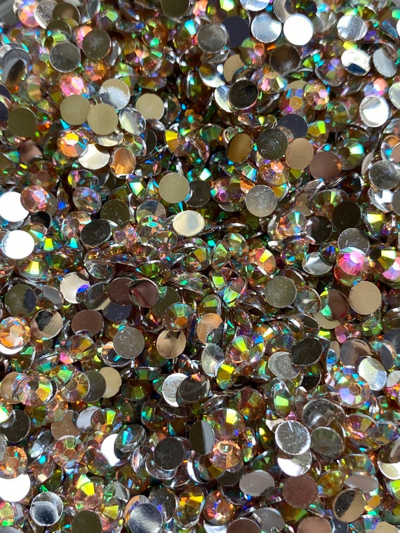 2500 Pc Light Peach AB Rhinestones Jelly Rhinestones Resin Rhinestones  Flatback Rhinestones Non Hot Fix Rhinstones 